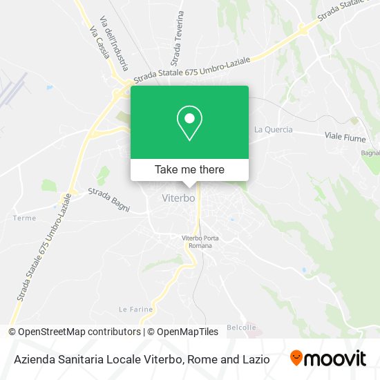 Azienda Sanitaria Locale Viterbo map