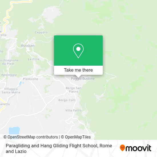 Paragliding and Hang Gliding Flight School map