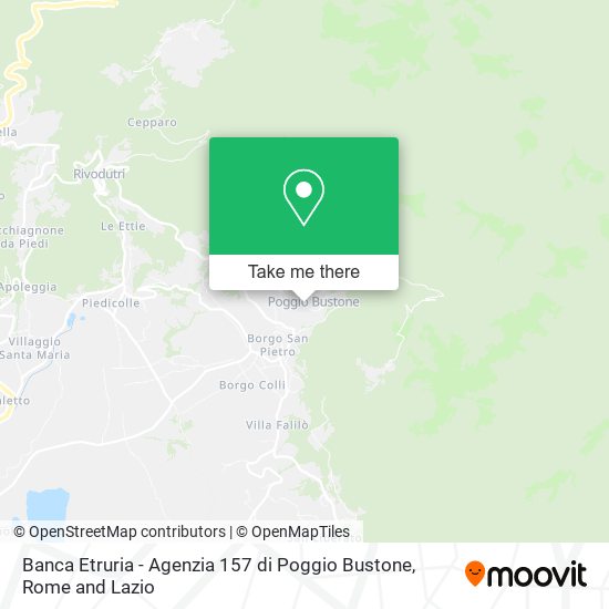 Banca Etruria - Agenzia 157 di Poggio Bustone map