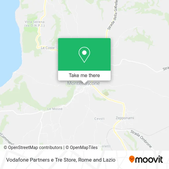 Vodafone Partners e Tre Store map