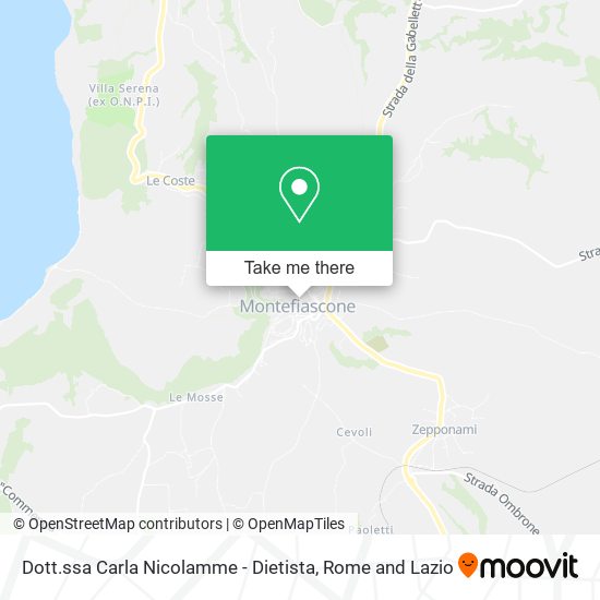 Dott.ssa Carla Nicolamme - Dietista map