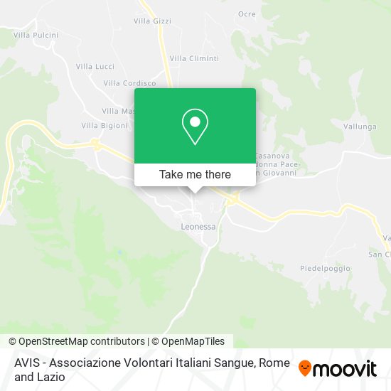 AVIS - Associazione Volontari Italiani Sangue map