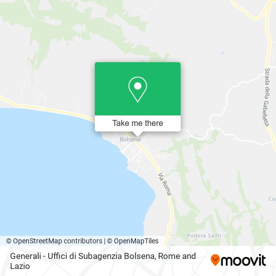 Generali - Uffici di Subagenzia Bolsena map