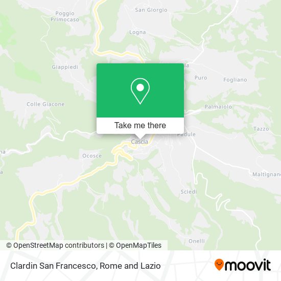 Clardin San Francesco map
