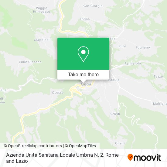 Azienda Unità Sanitaria Locale Umbria N. 2 map
