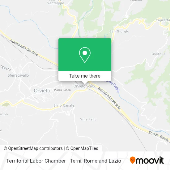 Territorial Labor Chamber - Terni map