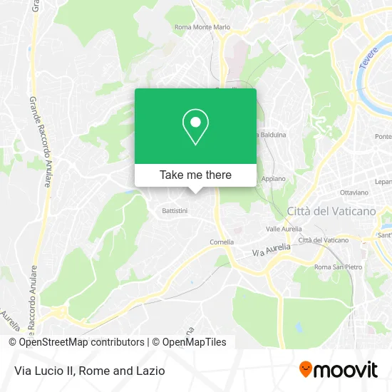 Via Lucio II map