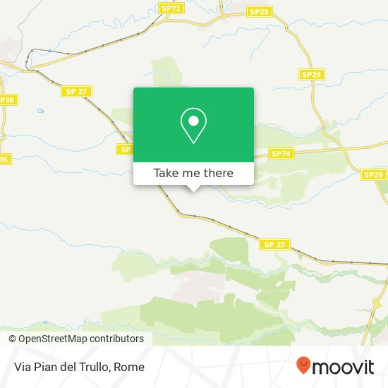 Via Pian del Trullo map