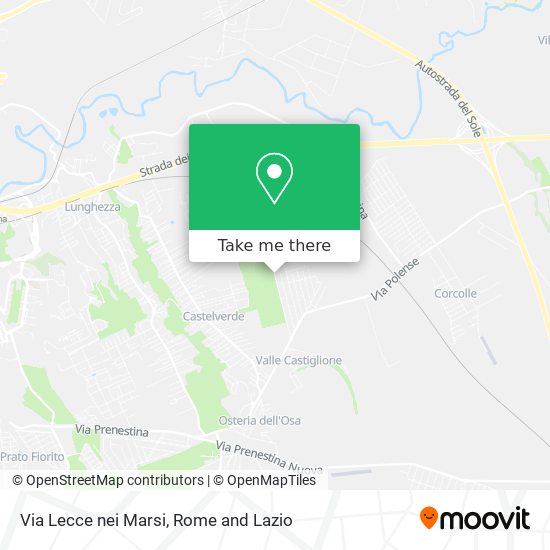 Via Lecce nei Marsi map