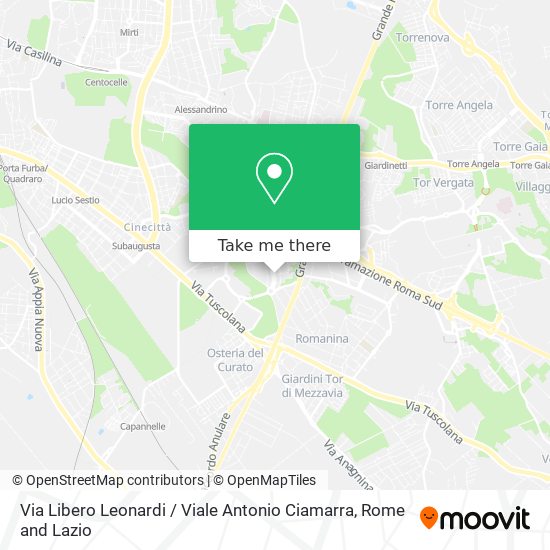 Via Libero Leonardi / Viale Antonio Ciamarra map
