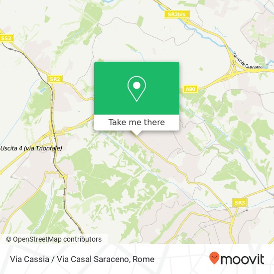 Via Cassia / Via Casal Saraceno map
