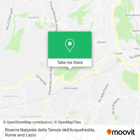 Acquafredda Nature Reserve map