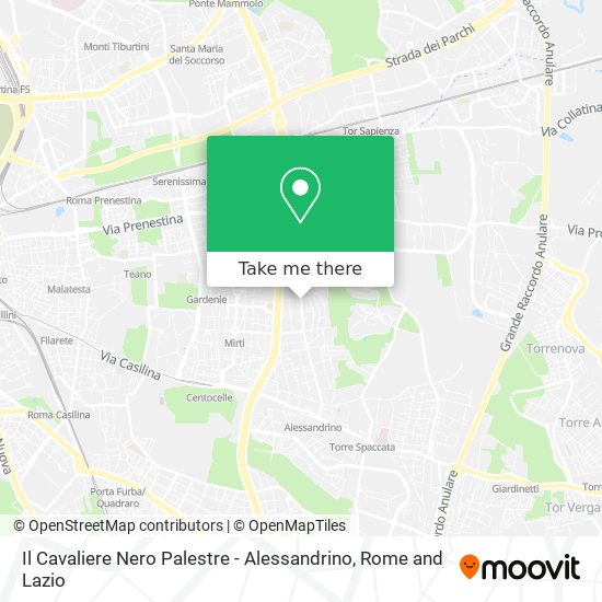 Il Cavaliere Nero Palestre - Alessandrino map