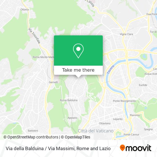 Via della Balduina / Via Massimi map
