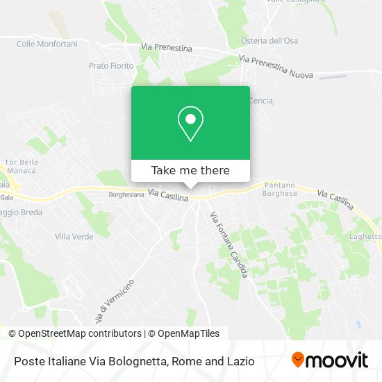 Poste Italiane Via Bolognetta map