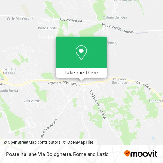 Poste Italiane Via Bolognetta map