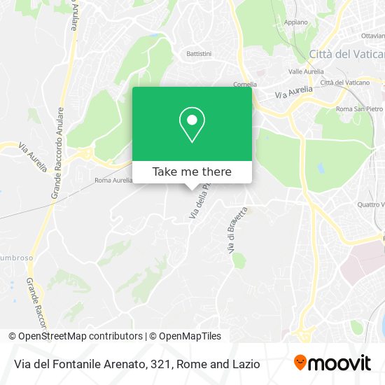 Via del Fontanile Arenato, 321 map