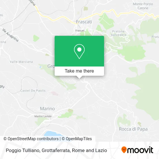 Poggio Tulliano, Grottaferrata map