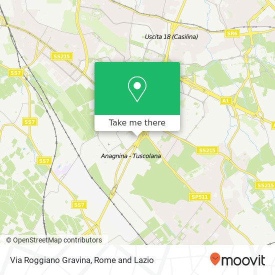 Via Roggiano Gravina map