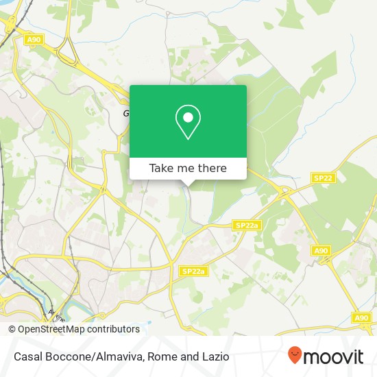 Casal Boccone/Almaviva map