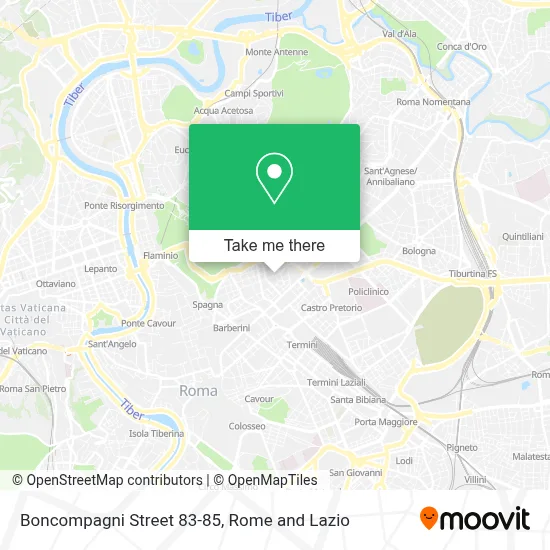 Boncompagni Street 83-85 map