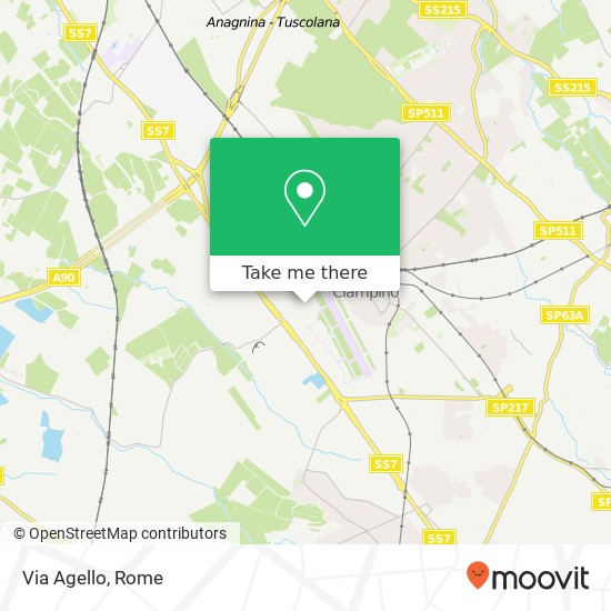 Via Agello map