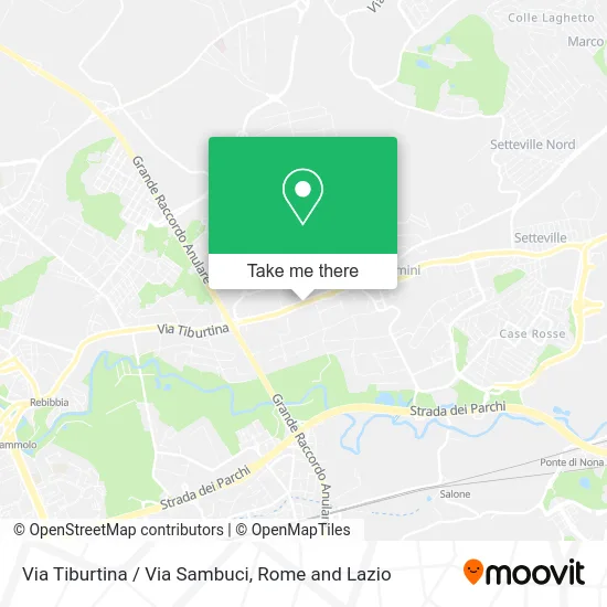 Tiburtina Street / Sambuci Street map