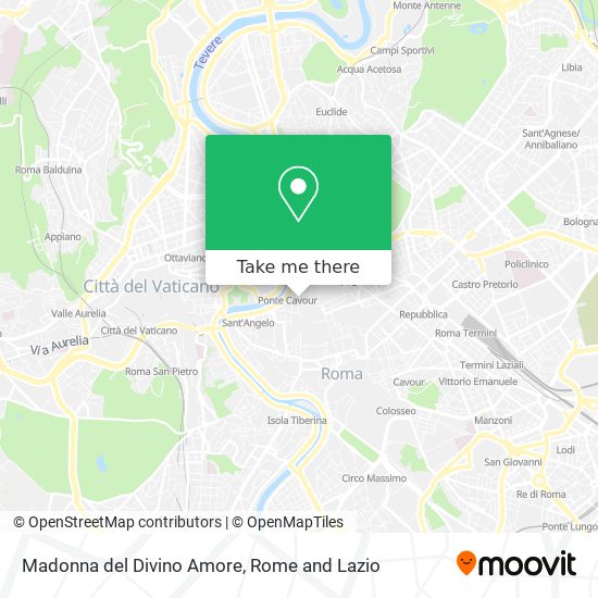 Madonna del Divino Amore map