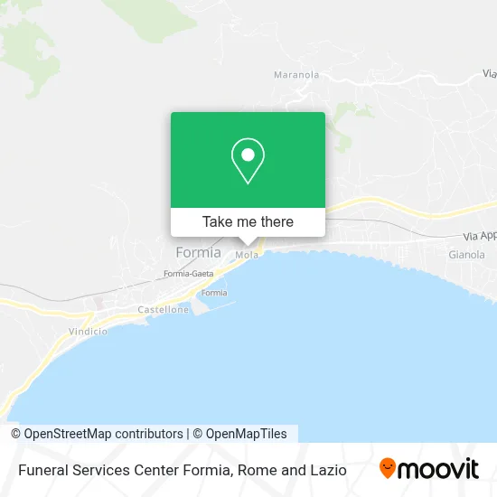 Funeral Services Center Formia map