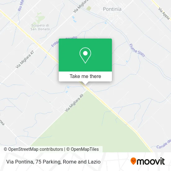 Pontina Road, 75 Parking map