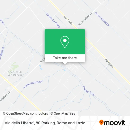 Via della Liberta', 80 Parking map