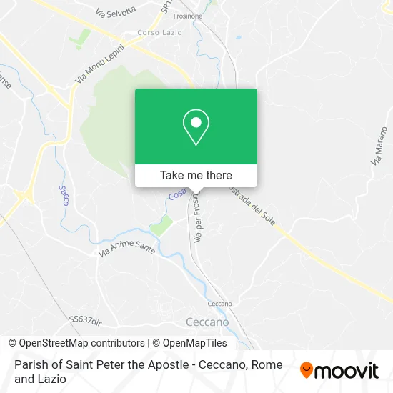 Parish of Saint Peter the Apostle - Ceccano map