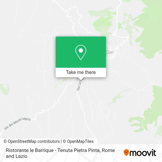 Le Barrique Restaurant - Tenuta Pietra Pinta map