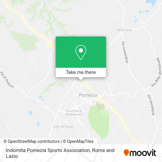 Indomita Pomezia Sports Association map
