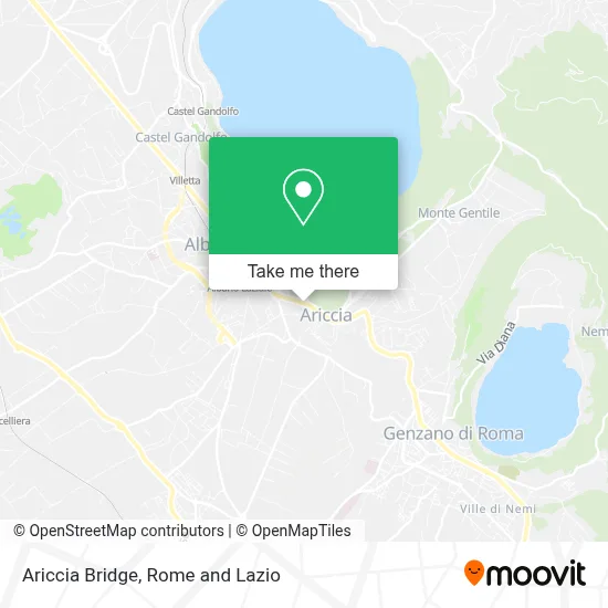 Ariccia Bridge map