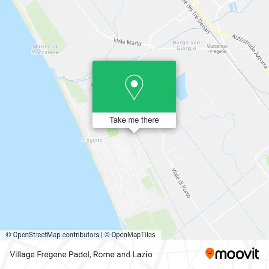Village Fregene Padel map