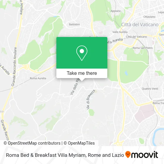 Roma Bed & Breakfast Villa Myriam map