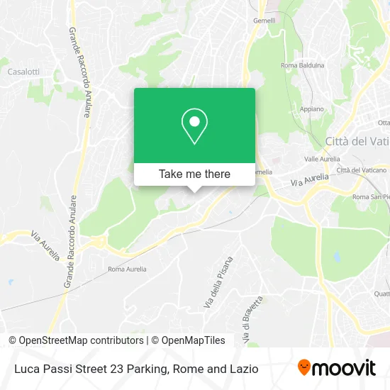 Luca Passi Street 23 Parking map