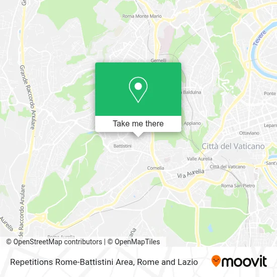 Repetitions Rome-Battistini Area map