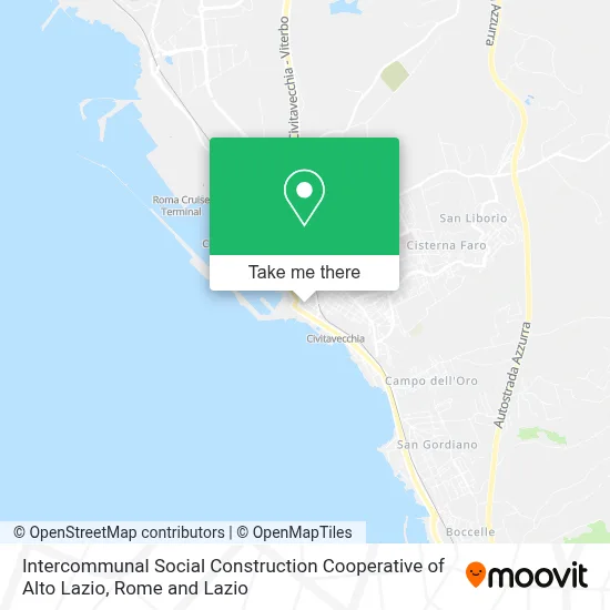 Intercommunal Social Construction Cooperative of Alto Lazio map
