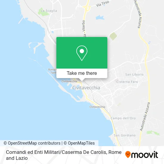 Military Commands and Entities / De Carolis Barracks map