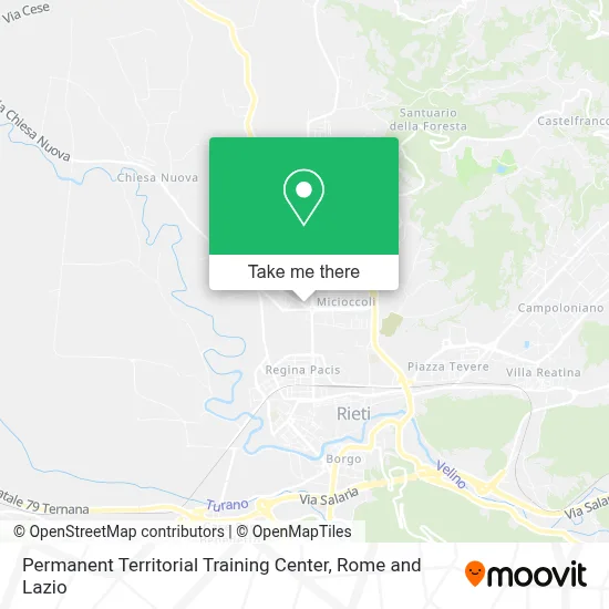 Permanent Territorial Training Center map
