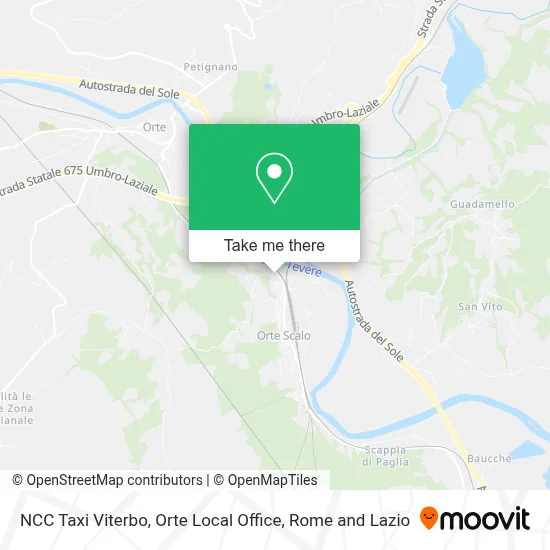 NCC Taxi Viterbo, Orte Local Office map