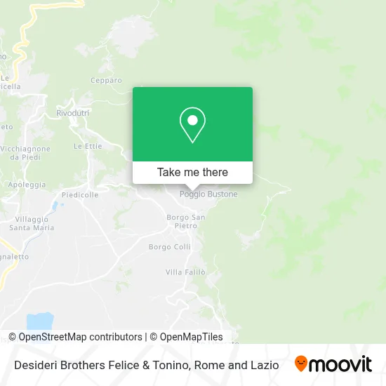 Desideri Brothers Felice & Tonino map
