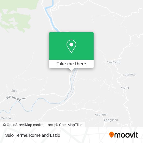 Suio Terme map