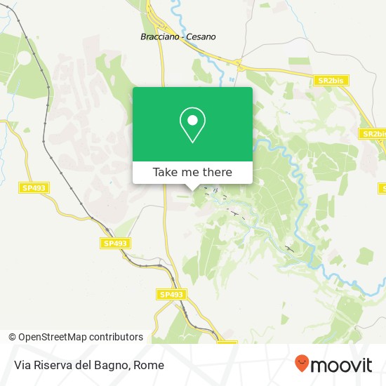 Via Riserva del Bagno map