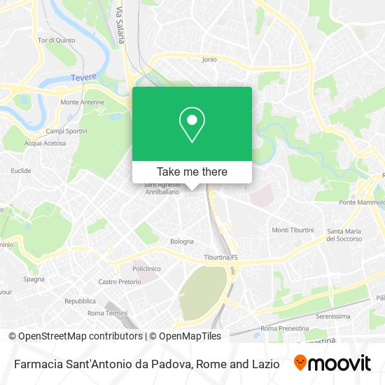 Farmacia Sant'Antonio da Padova map