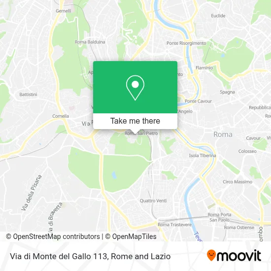 Via di Monte del Gallo 113 map