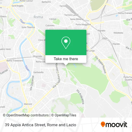 39 Appia Antica Street map