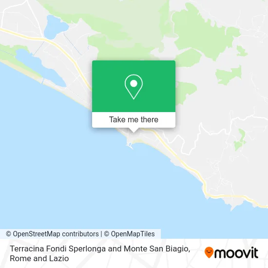 Terracina Fondi Sperlonga and Monte San Biagio map